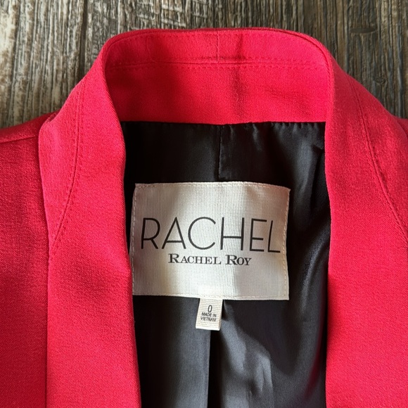 RACHEL, 🌟Rachel Roy WOMEN 🌟BEAUTIFUL RED🌟 BLAZER, SIZE 0 - Picture 7 of 13